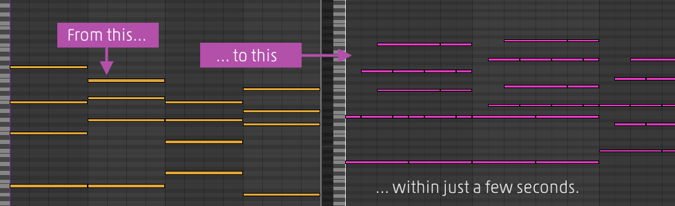 Chord transformation with SongEngine